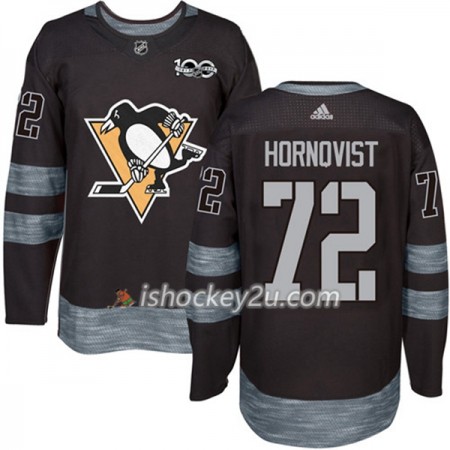 Mænd NHL Pittsburgh Penguins Trøje Patric Hornqvist 72 1917-2017 100th Anniversary Adidas Sort Authentic